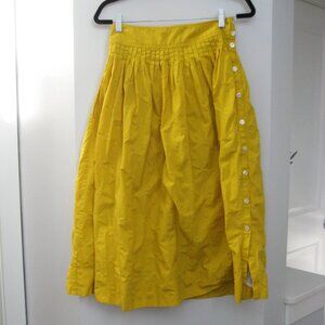 Very bright yellow fun button down the side GAP maxi skirt
